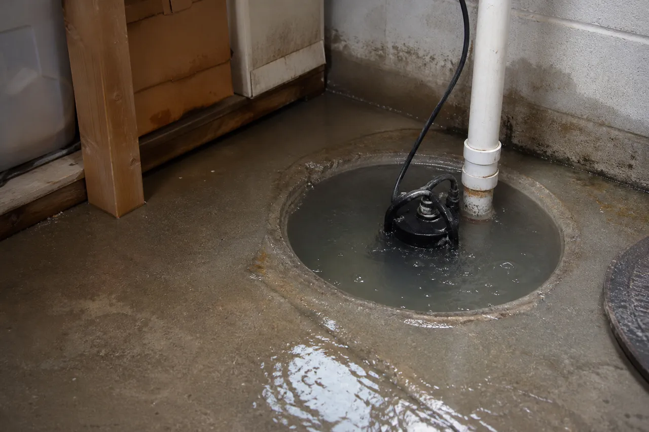 Overflowing basement sump pit after pump failure